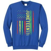 Patriotic Usa Flag Melanin Juneteenth Black History African Gift Tall Sweatshirt