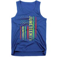 Patriotic Usa Flag Melanin Juneteenth Black History African Gift Tank Top