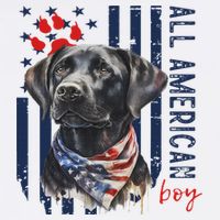 Patriotic Usa Flag Black Labrador All American Boy Lab Owner Cooling Performance Crew T-Shirt