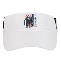 Patriotic Usa Flag Black Labrador All American Boy Lab Owner Adult Drive Performance Visor