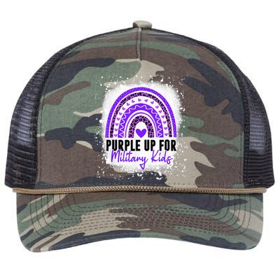 Purple Up For Military Month Of The Military Child Retro Rope Trucker Hat Cap