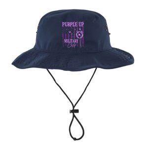 Purple Up For Military Child Month Dandelion Sparkle Flag Legacy Cool Fit Booney Bucket Hat