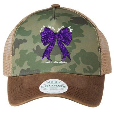 Purple Up For Military Month Of Military Child Coquette Legacy Tie Dye Trucker Hat