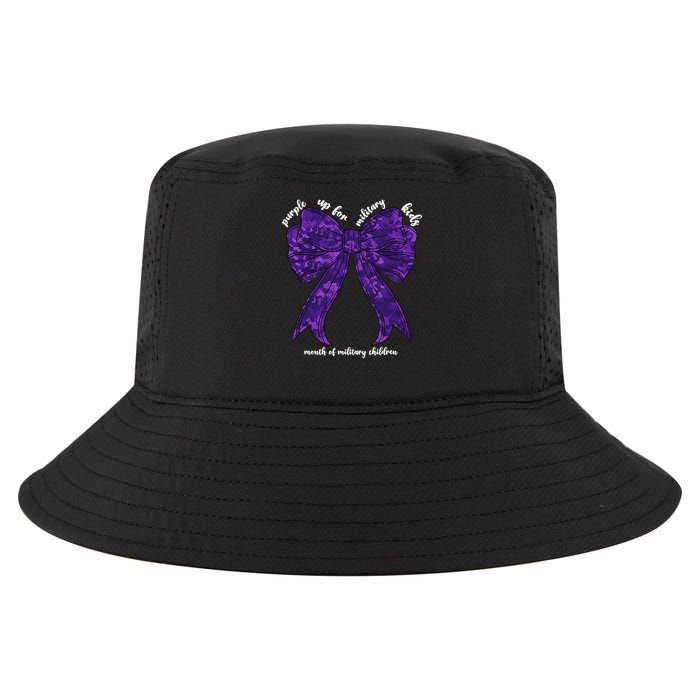 Purple Up For Military Month Of Military Child Coquette Cool Comfort Performance Bucket Hat