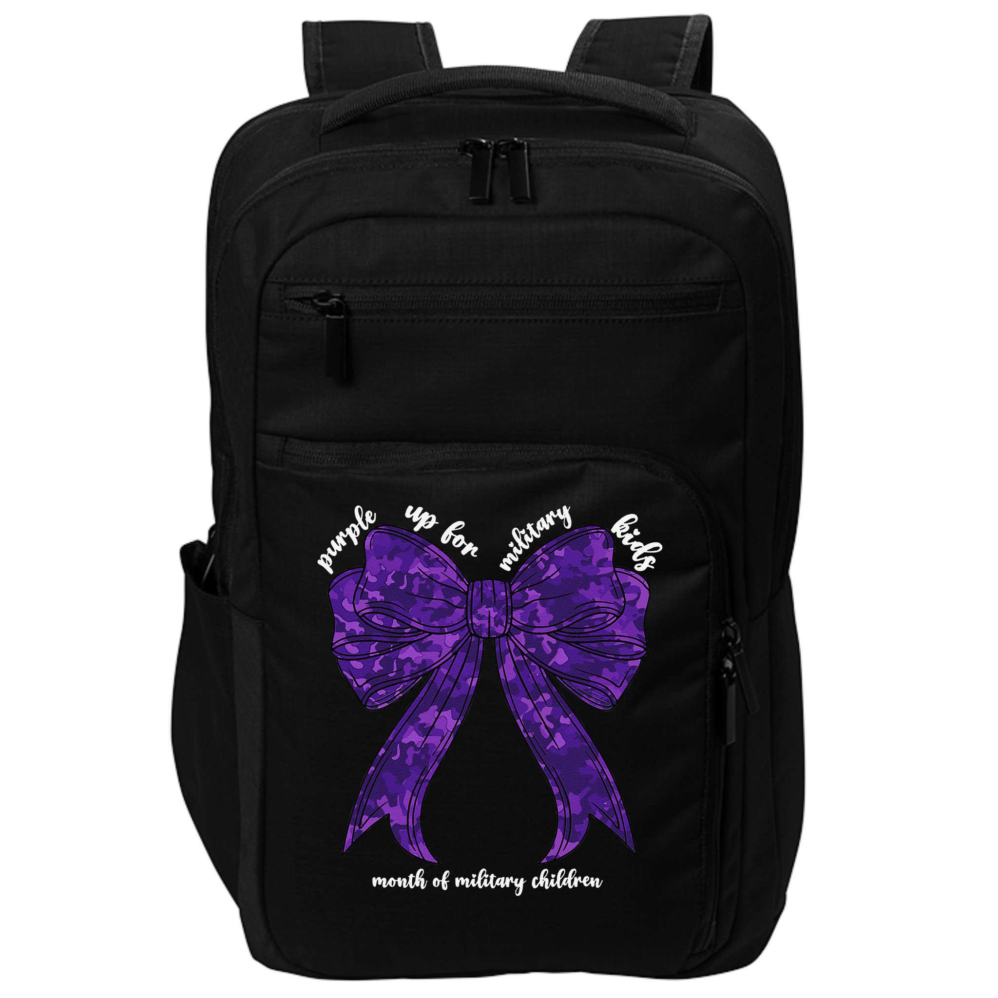 Purple Up For Military Month Of Military Child Coquette Impact Tech Backpack