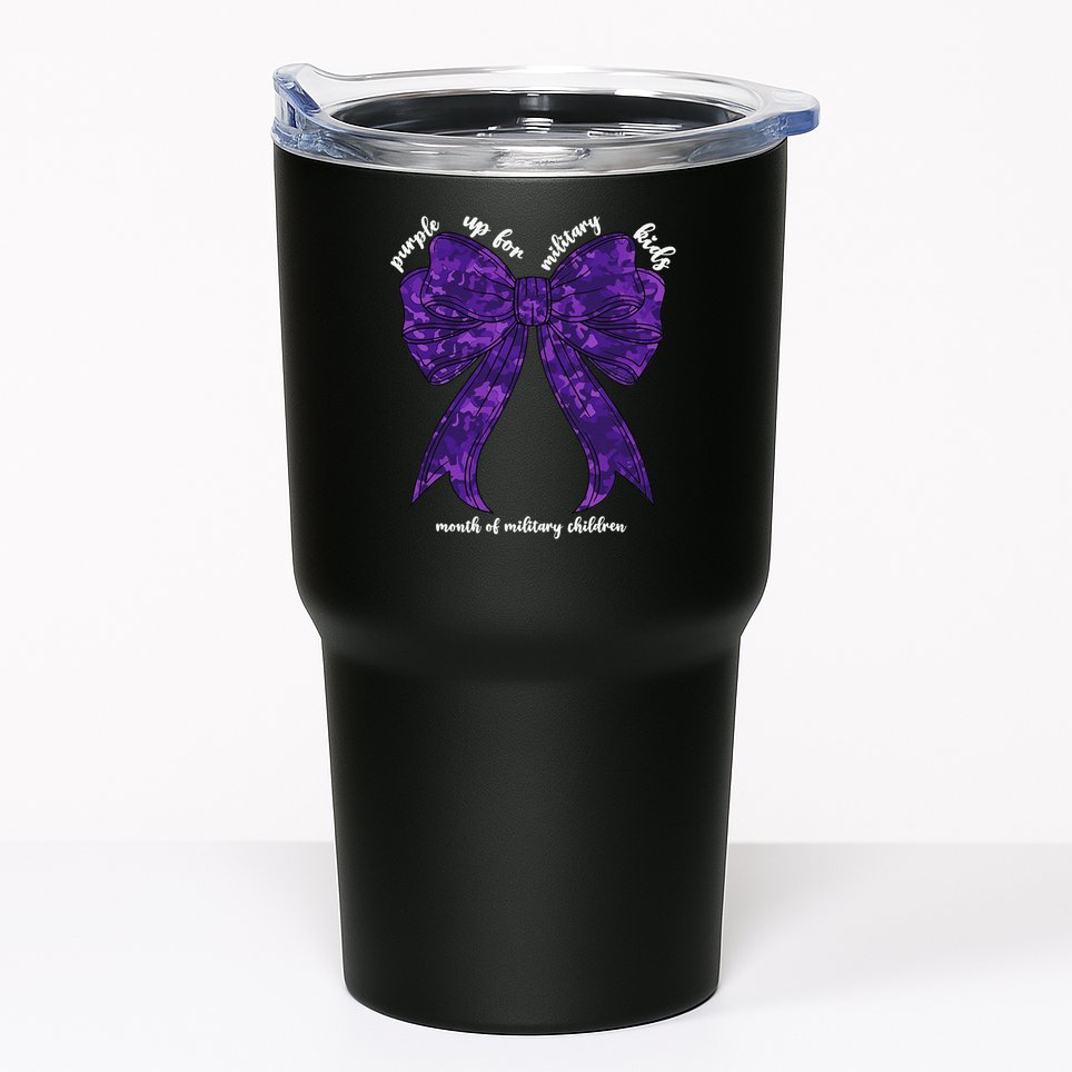 Purple Up For Military Month Of Military Child Coquette Tumbler