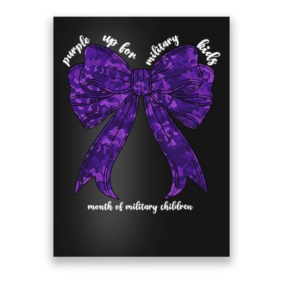 Purple Up For Military Month Of Military Child Coquette Poster