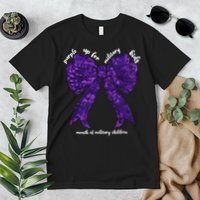 Purple Up For Military Month Of Military Child Coquette Premium T-Shirt