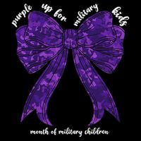 Purple Up For Military Month Of Military Child Coquette Premium T-Shirt