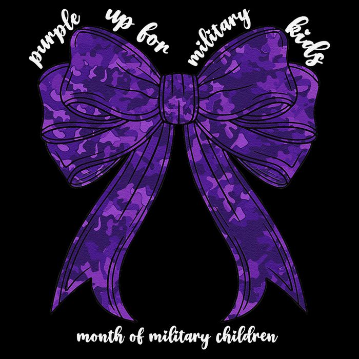 Purple Up For Military Month Of Military Child Coquette Premium T-Shirt