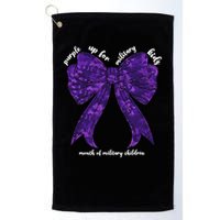 Purple Up For Military Month Of Military Child Coquette Golf Towel
