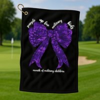Purple Up For Military Month Of Military Child Coquette Golf Towel