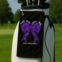 Purple Up For Military Month Of Military Child Coquette Golf Towel