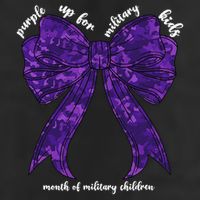 Purple Up For Military Month Of Military Child Coquette Golf Towel