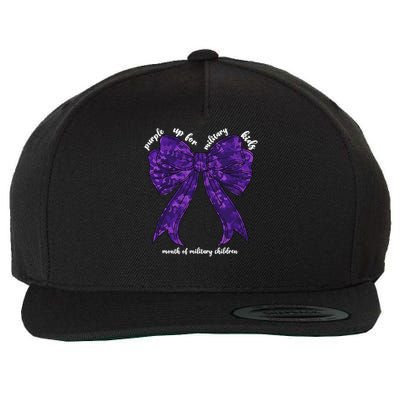 Purple Up For Military Month Of Military Child Coquette Wool Snapback Cap