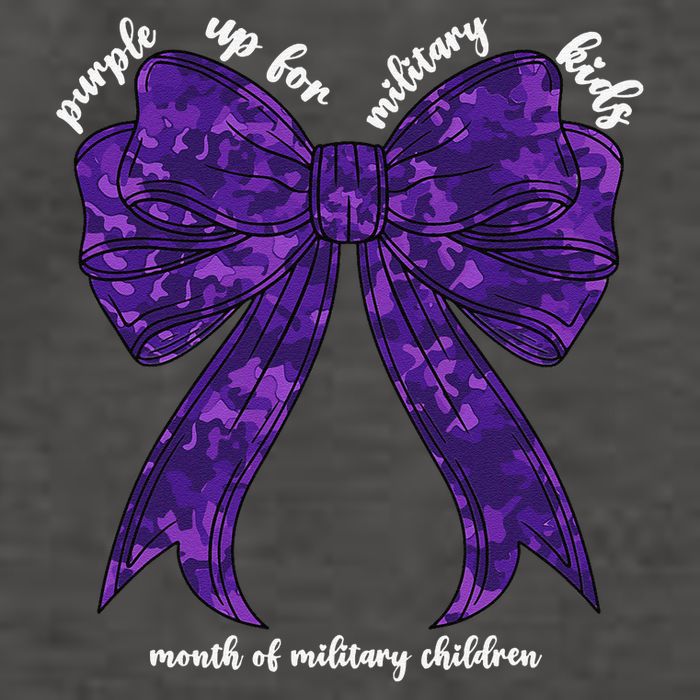 Purple Up For Military Month Of Military Child Coquette Vector Backpack