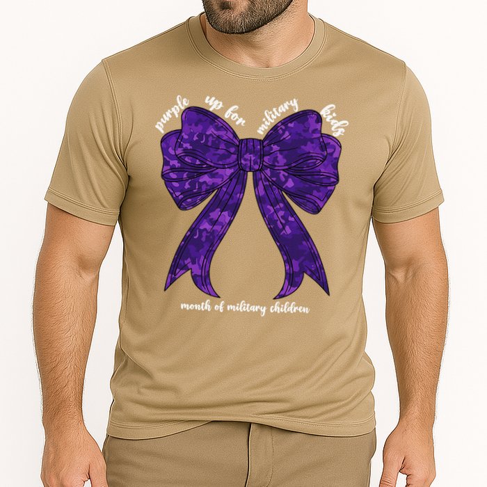 Purple Up For Military Month Of Military Child Coquette Cooling Performance Crew T-Shirt