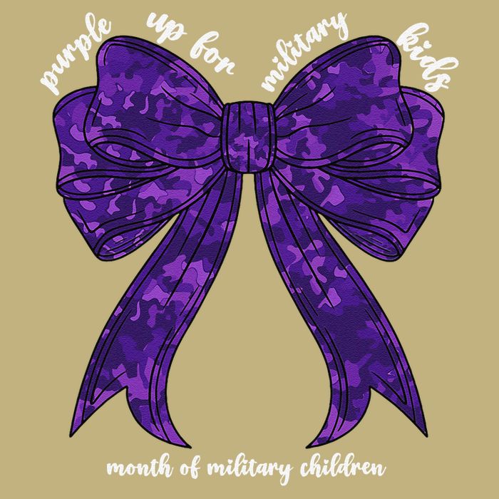 Purple Up For Military Month Of Military Child Coquette Cooling Performance Crew T-Shirt