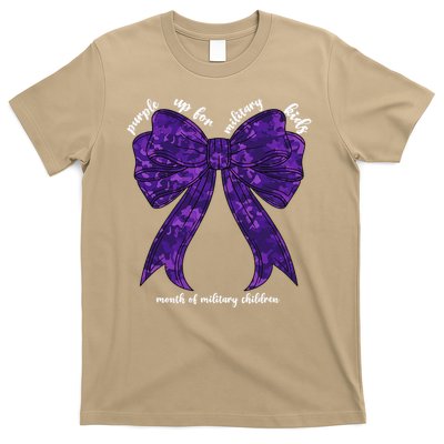 Purple Up For Military Month Of Military Child Coquette T-Shirt