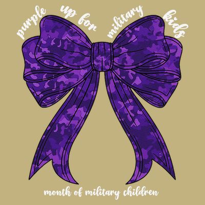 Purple Up For Military Month Of Military Child Coquette T-Shirt