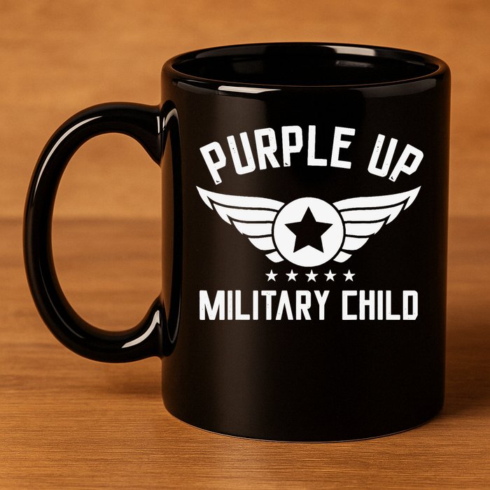 Purple Up For Military Military Child Month 11oz C Handle Ceramic Mug