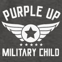 Purple Up For Military Military Child Month Vector Backpack