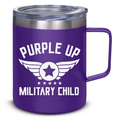 Purple Up For Military Military Child Month 12oz Stainless Steel Coffee Mug