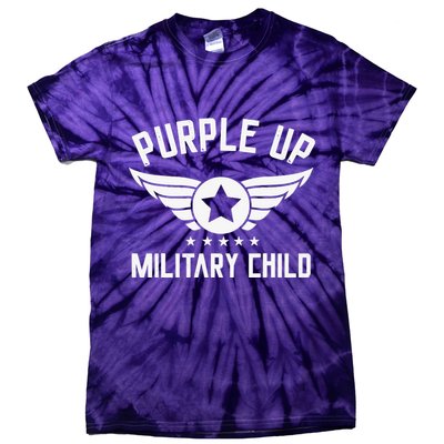 Purple Up For Military Military Child Month Tie-Dye T-Shirt