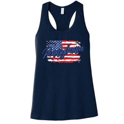 Pennsylvania Us Funny Women's Racerback Tank