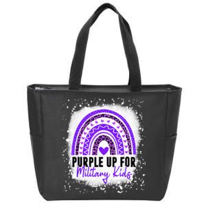 Purple Up For Military Month Of The Military Child Zip Tote Bag