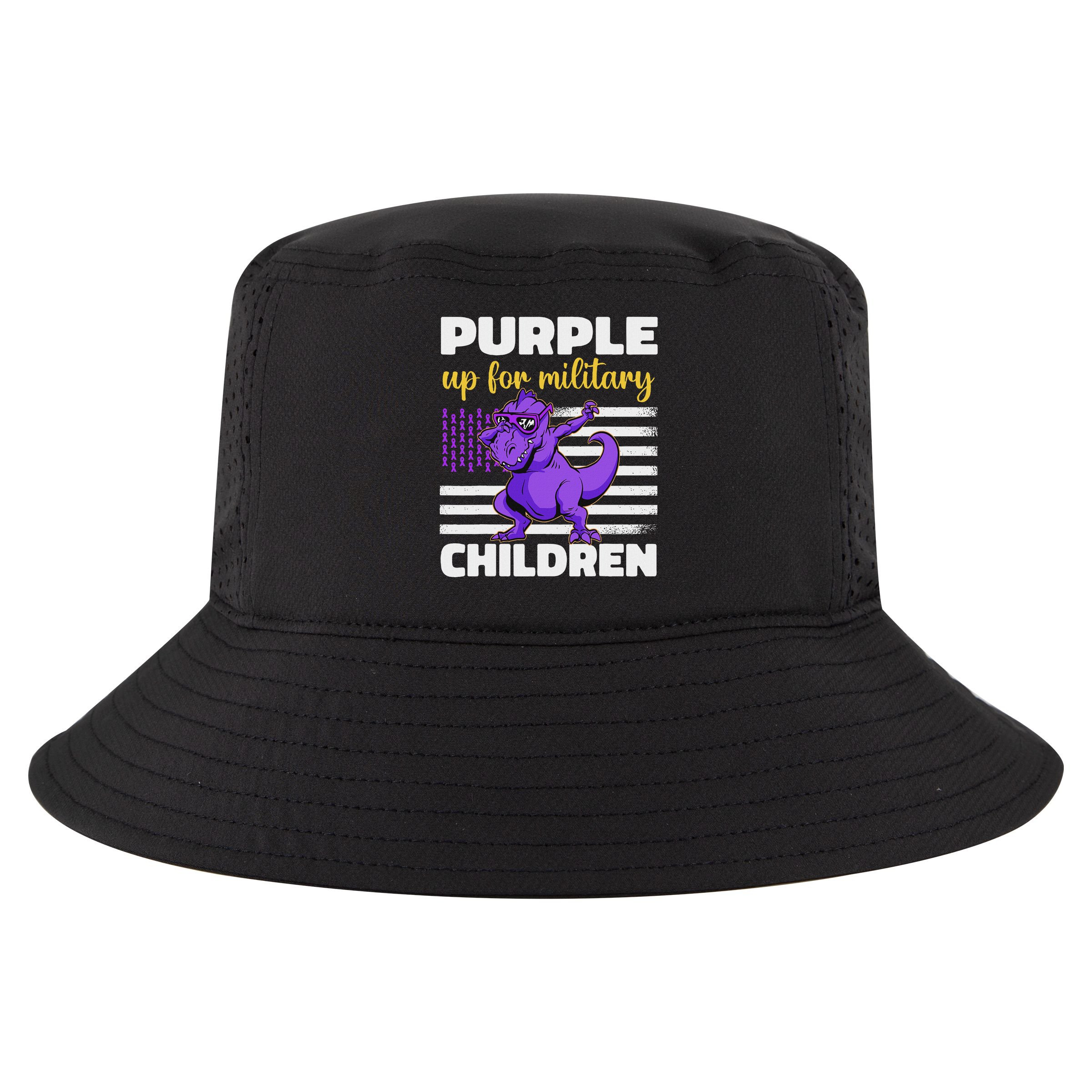 Purple Up For Military Month Of The Military Children Cool Comfort Performance Bucket Hat