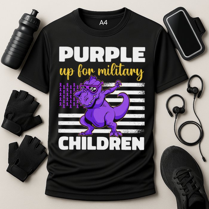 Purple Up For Military Month Of The Military Children Cooling Performance Crew T-Shirt