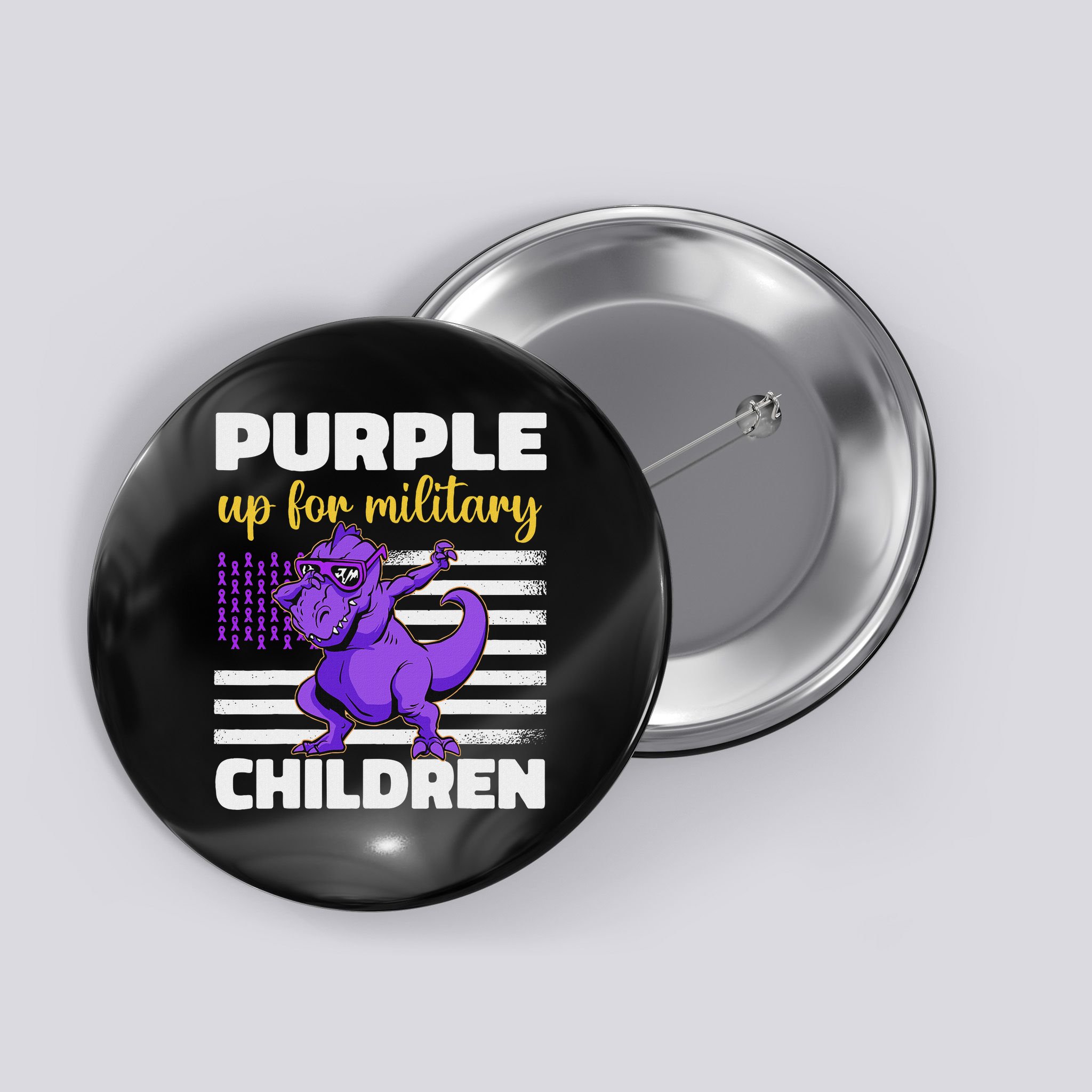 Purple Up For Military Month Of The Military Children Button