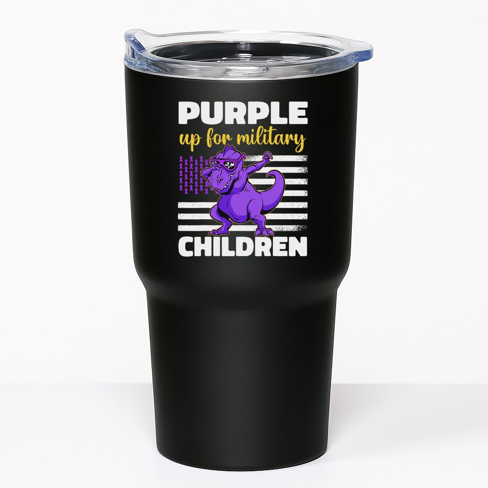 Purple Up For Military Month Of The Military Children Tumbler