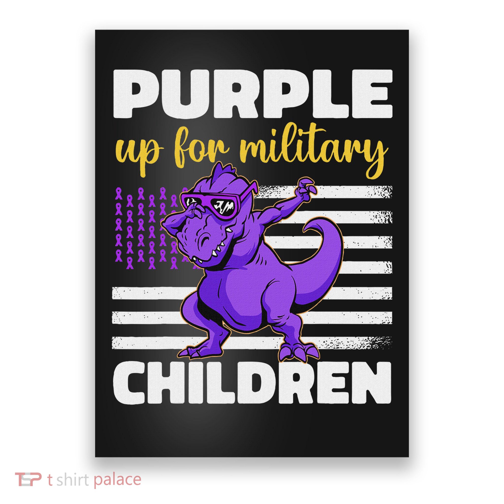 Purple Up For Military Month Of The Military Children Poster