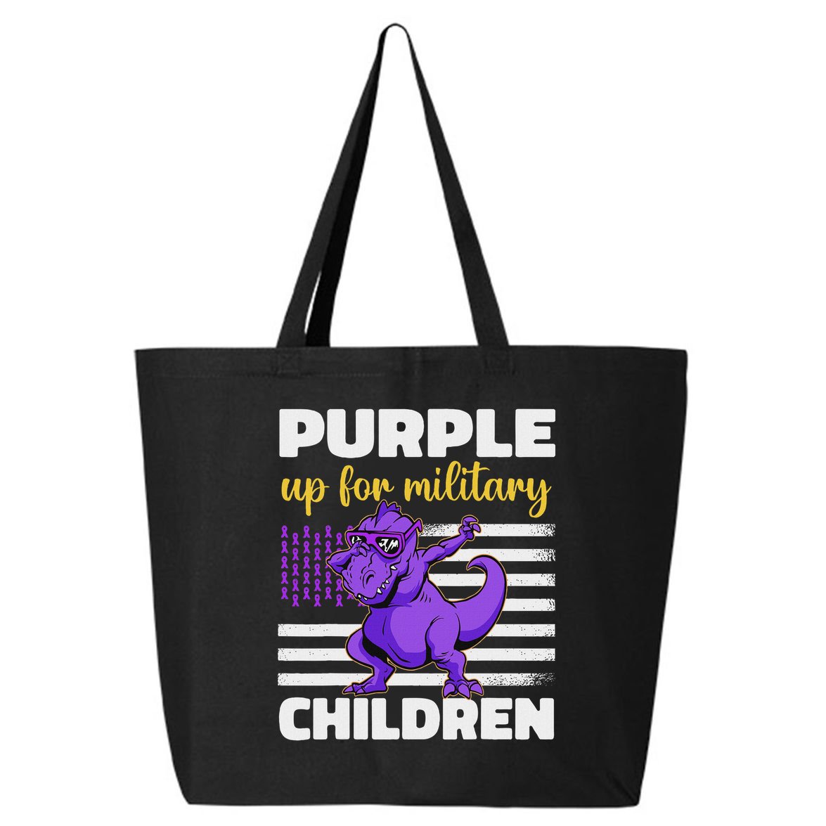 Purple Up For Military Month Of The Military Children 25L Jumbo Tote