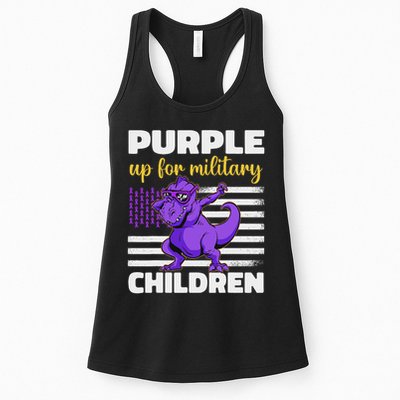 Purple Up For Military Month Of The Military Children Womens Tank Top