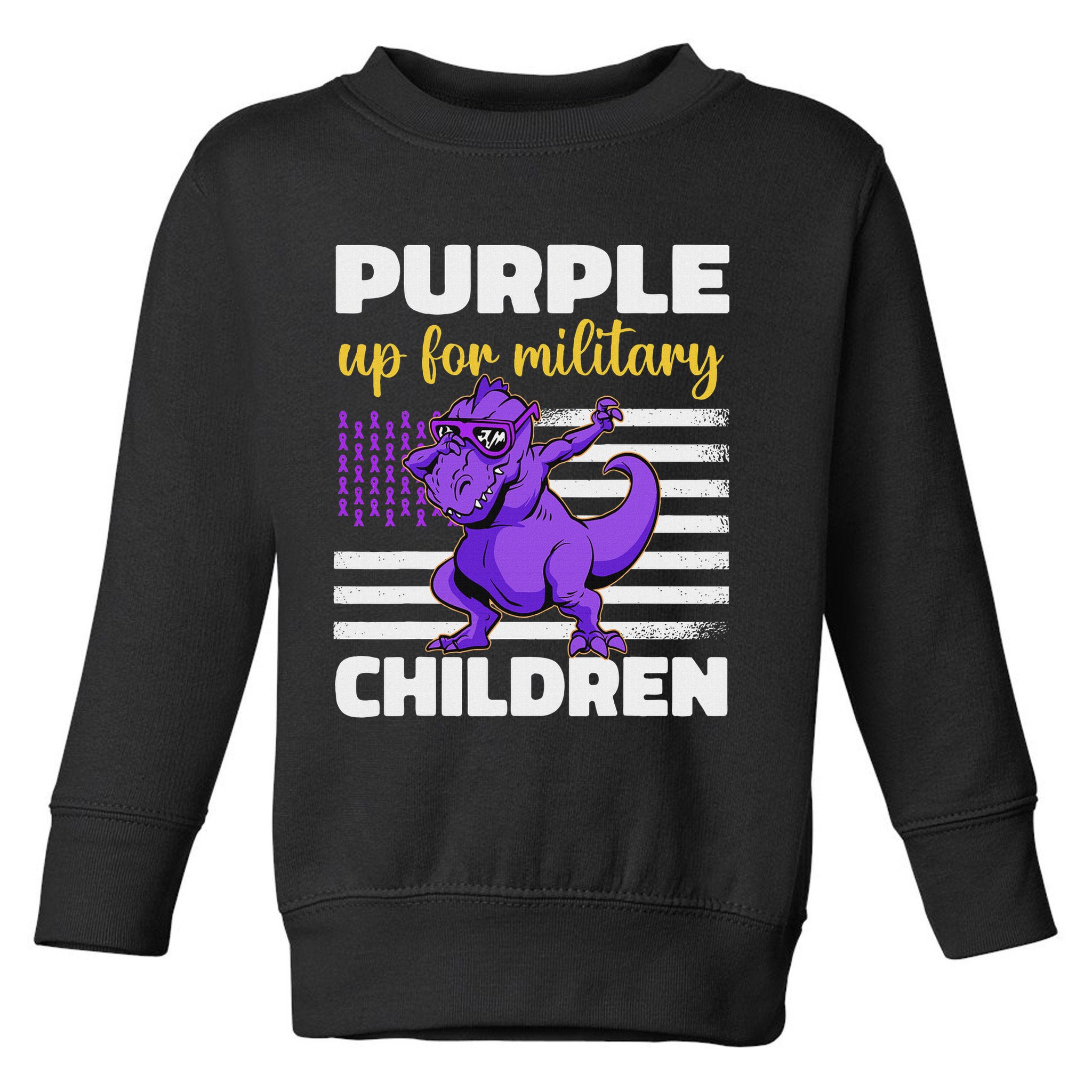 Purple Up For Military Month Of The Military Children Toddler Sweatshirt