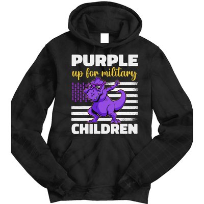 Purple Up For Military Month Of The Military Children Tie Dye Hoodie