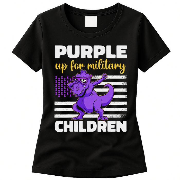 Purple Up For Military Month Of The Military Children Womens T-Shirt
