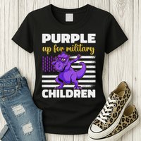 Purple Up For Military Month Of The Military Children Womens T-Shirt
