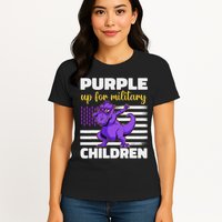 Purple Up For Military Month Of The Military Children Womens T-Shirt