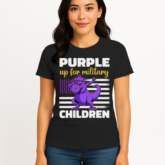 Purple Up For Military Month Of The Military Children Womens T-Shirt