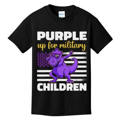 Purple Up For Military Month Of The Military Children Kids T-Shirt