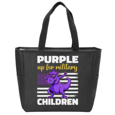 Purple Up For Military Month Of The Military Children Zip Tote Bag