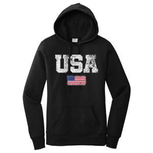 Patriotic Usa Flag 4th Of July Women's Pullover Hoodie