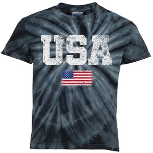 Patriotic Usa Flag 4th Of July Kids Tie-Dye T-Shirt