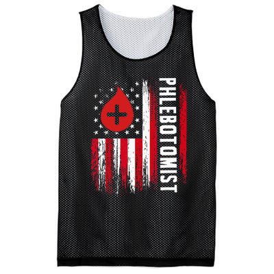 Phlebotomist US Flag Syringe Blood Veins Phlebotomy Tech Mesh Reversible Basketball Jersey Tank