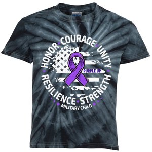 Purple Up For Military Month Of Military Kids Tie-Dye T-Shirt