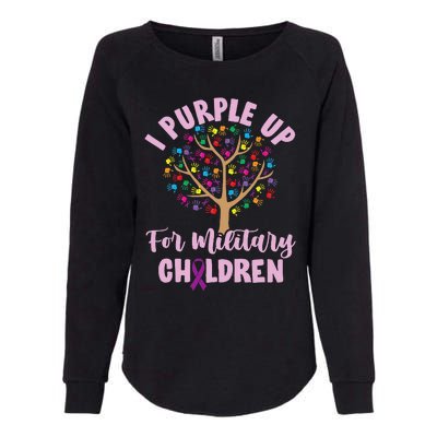 Purple Up For Military Children Tree Month Of Military Child Womens California Wash Sweatshirt